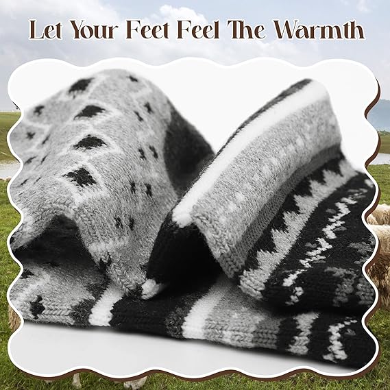 Winter Wool Thermal Socks for Women