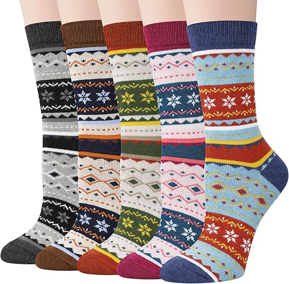 Winter Wool Thermal Socks for Women