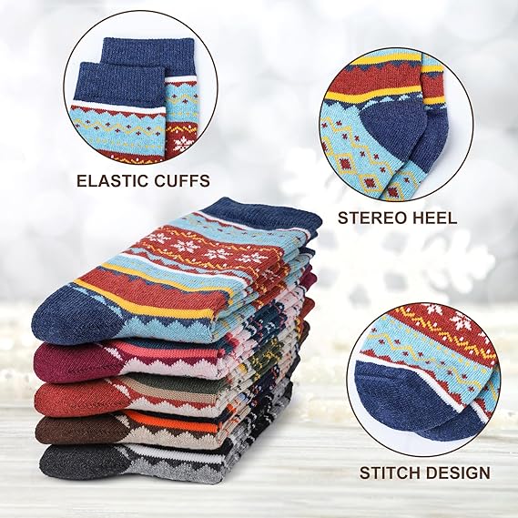 Winter Wool Thermal Socks for Women